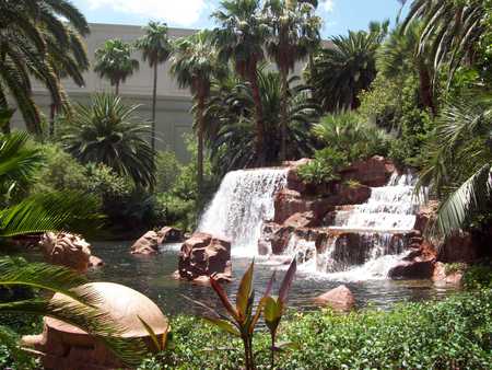 Waterfall In Vegas at the Mirage - nature, water, vegas, waterfall