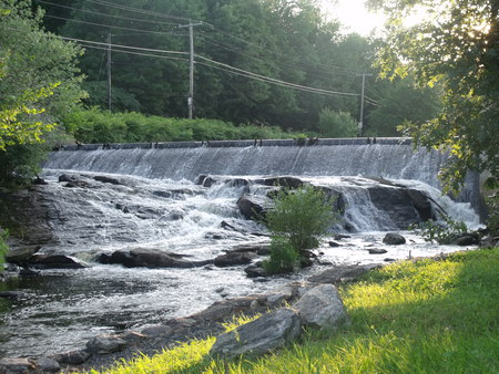 The Falls - water, grass, trees, rocks