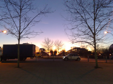 Autum Skyline  - sunset, autum, sun, milton keynes, sky