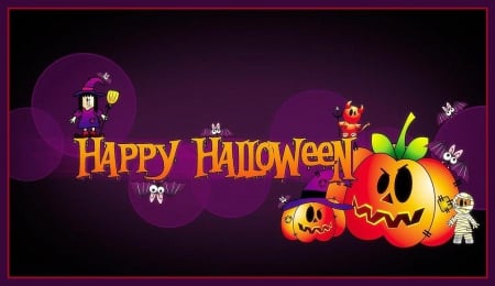 Happy Halloween - witches, ghost, pumpkins, raven, night, festive, dark, scary, all hallows eve, halloween