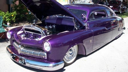 Led Sled Mercury - purple, classic, hotrod, whitewalls