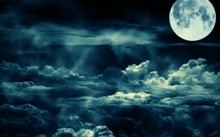 Night Sky - moon, night, nature, sky