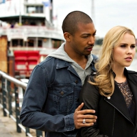 Charles Michael Davis as Marcel and Claire Holt as Rebekah
