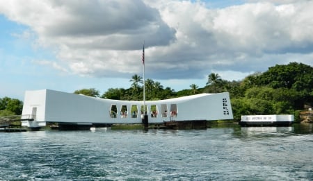 USS Arizona Memorial F2 - Hawaii, scenery, USA, photography, World War II, Pearl Harbor, photo, wide screen