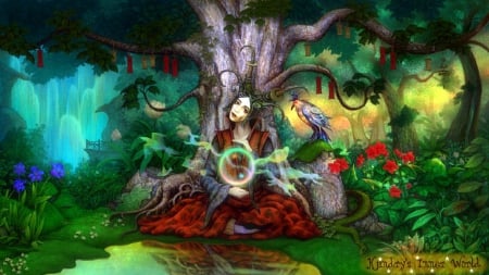 â˜…Supernaturalâ˜… - forests, trees, lovely, fantasy, power, creative pre-made, yin yang, love four seasons, digital art, weird things people wear, supernatural, beautiful, colors, paintings, flowers