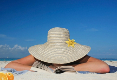 Toes in sand, nose in book - life is very good - picture, color, wallpaper, new