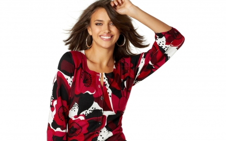 Irina Shayk - white, red, black, model, irina shayk, girl, woman