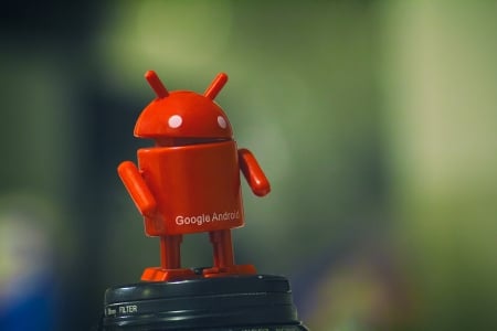 Red Android - android, toy, google, red