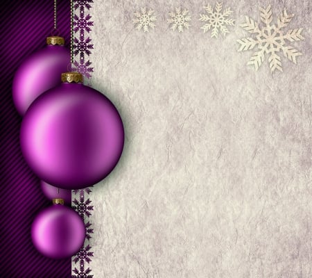 Xmas Balls - paper, balls, purple, christmas