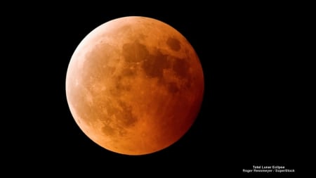 Lunar Eclipse - space, moon, planets, lunar eclipse, orange moon, earth