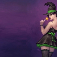 Witch Pin Up