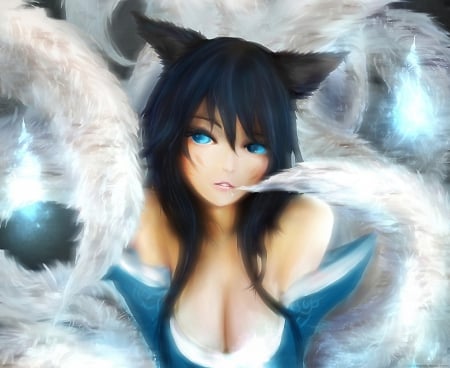 Blue Classic Ahri - classic ahri, ahri league of legends, lol, blue, league of legends, blue classic ahri, ahri