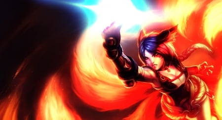 FoxFire Ahri - ahri league of legends, lol, league of legends, foxfire ahri, foxfire, ahri