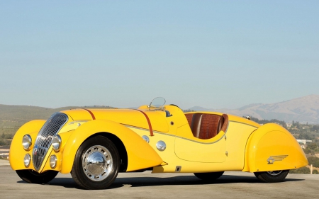 1938 Peugeot Roadster - cars, 1938, yellow, peugeot