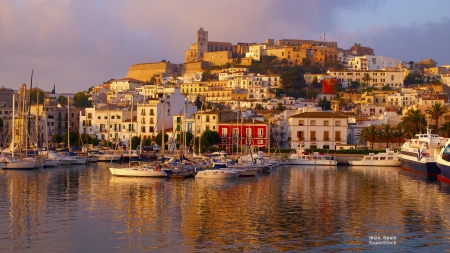 Ibiza, Spain Cityscape - ibiza spain, oceans, cityscapes, architecture