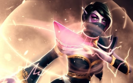 Templar Assassin - pink, mask, templar assassin, game, girl, fantasy, lanaya, dota 2, woman