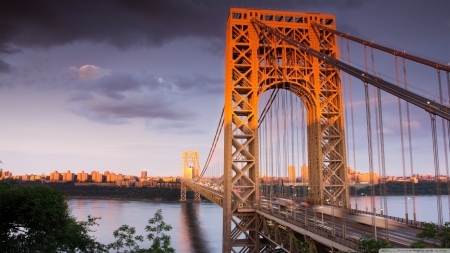 george_washington_bridge - Manhattan, Hudson River, GW, bridge, New York