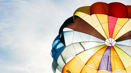 Parachute Closeup - wide screen, abstract, photography, parachute, photo