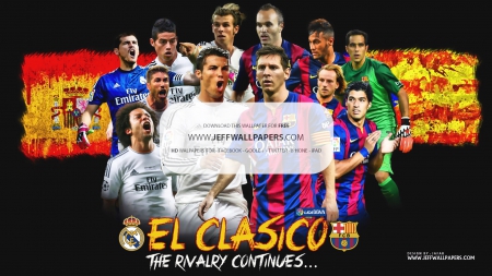 EL CLASICO WALLPAPERS - FC BARCELONA, LIONEL MESSI, LUIS SUAREZ, EL CLASICO, CHAMPIONS LEAGUE, MESSI, FC BARCELONA WALLPAPERS, MESSI WALLPAPER, NEYMAR WALLPAPER, RONALDO WALLPAPERS, REAL MADRID, GARETH BALE WALLPAPER, REAL MADRID WALLPAPER, CRISTIANO RONALDO WALLPAPER, CR7, CRISTIANO RONALDO