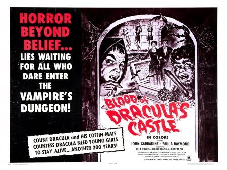 Blood Of Draculas Castle 1969 - horror, halloween, blood of draculas castle 1969, movie poster