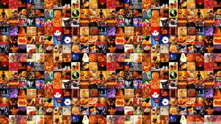 Halloween Icons - collage, icons, Halloween, CG