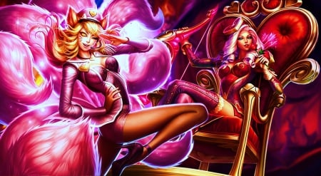 Ahri & Ashe - ashe league of legends, ahri league of legends, lol, league of legends, ashe, ahri