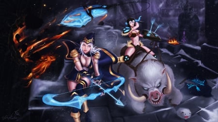 Ashe & Sejuani - ashe league of legends, sejuani league of legends, lol, sejuani, league of legends, ashe