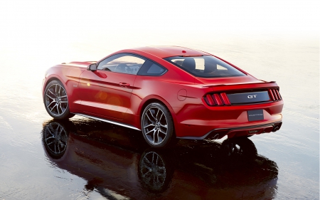 ford mustang gt - american, ford, mustang, red