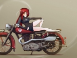 Parasoul On Her Motorcycle