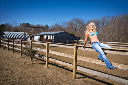 Day Dreaming - cowgirl, ranch, boors, tight jeans