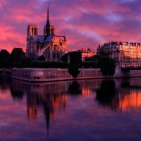 Notre Dame at Sunset