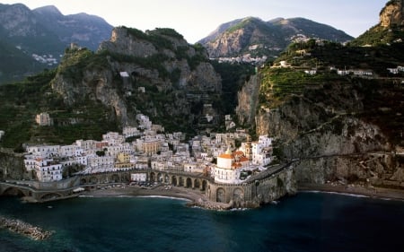 Beautiful Mountain Cityscape