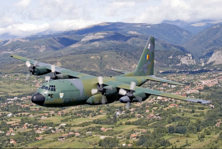 C-130 Hercules (Romanian Air Force) - romanian air force, c 130 hercules, transport aircraft, prop jobs