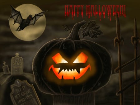 ★Halloween Horror★ - pumpkins, creative pre-made, paintings, digital art, weird things people wear, tombstones, moons, bats, horror, halloween, love four seasons