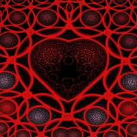 red abstract heart