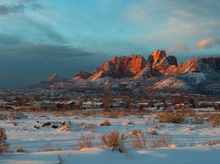 Canyon - winter - snow, landscape, Canyon, winter