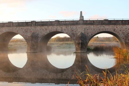 Old stones bridge - nature, autumn, bridges, other