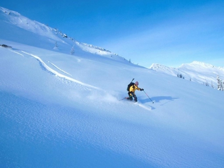 alpine skiing - snow, skiing, mountain, sky