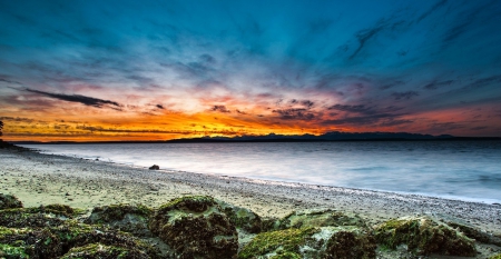 Sunset - beach, amazing, sunset, sea