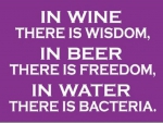 WINE, BEER, WATER