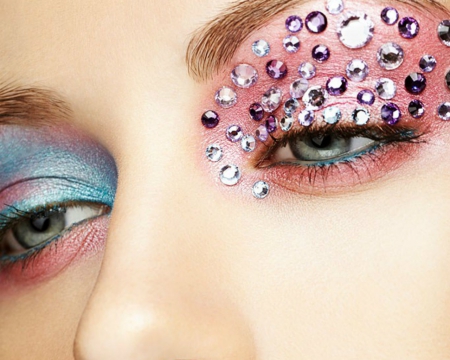 Artistic Eye Make Up - make up, eye, woman, beads