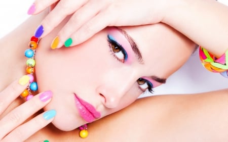 lico - pretty, makeup, wearing, model