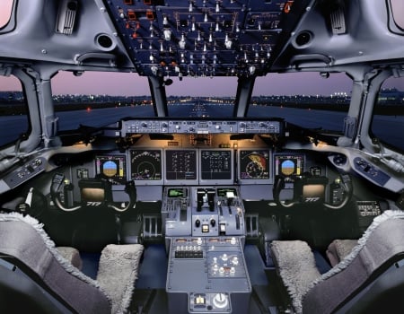 Boeing 717 Flight Deck - flight deck, commercial, boeing 717, airliner