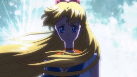 Sailor Venus - pretty, anime, female, sailor v, blonde, blond hair, long hair, sailor moon, blond, nice, anime girl, sailormoon, beautiful, girl, blonde hair, beauty, lovely, sweet, magical girl, sailor venus