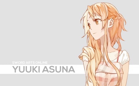 Yuuki Asuna - asuna, yuuki asuna, orange hair, wallpaper, brown hair, anime, anime girl, braid, long hair, sword art online