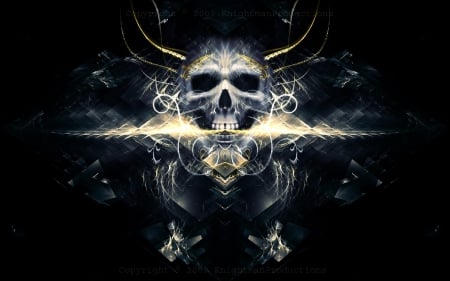 Skull - halloween, abstract, black, skull