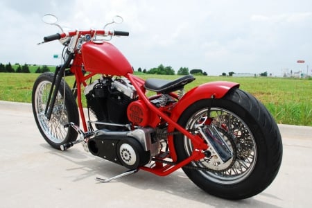 Red Sled - bike, motorcycle, chopper, harley