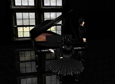 Playing the piano - piano, imvu, avatar, 3d, chat