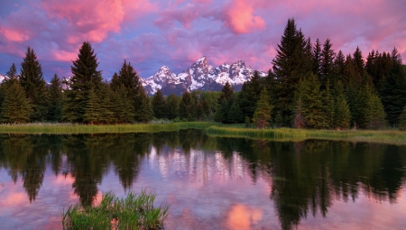 * Grand Teton National Park-WYOMING * - sky, lake, natre, trees, park