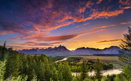 * Grand Teton National Park-WYOMING * - sky, forest, trees, nature